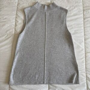 Banana Republic Mock Neck Women's M Grey Sleeveless Sweater